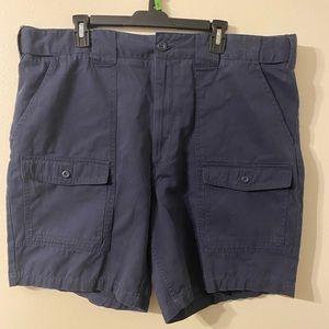 New NWT The Foundry Mens Navy Blue Chino Cargo Shorts 44 Waist